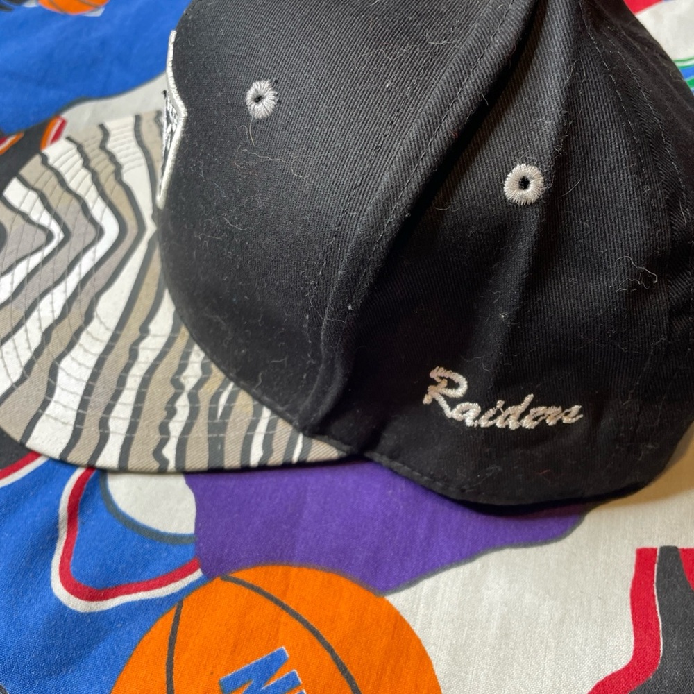 Vintage Los Angeles Raiders Zubaz SnapBack Hat - Picture 3 of 5